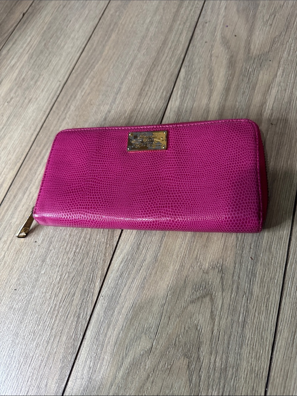 Ralph Lauren Fuchsia Zip-Around Wallet